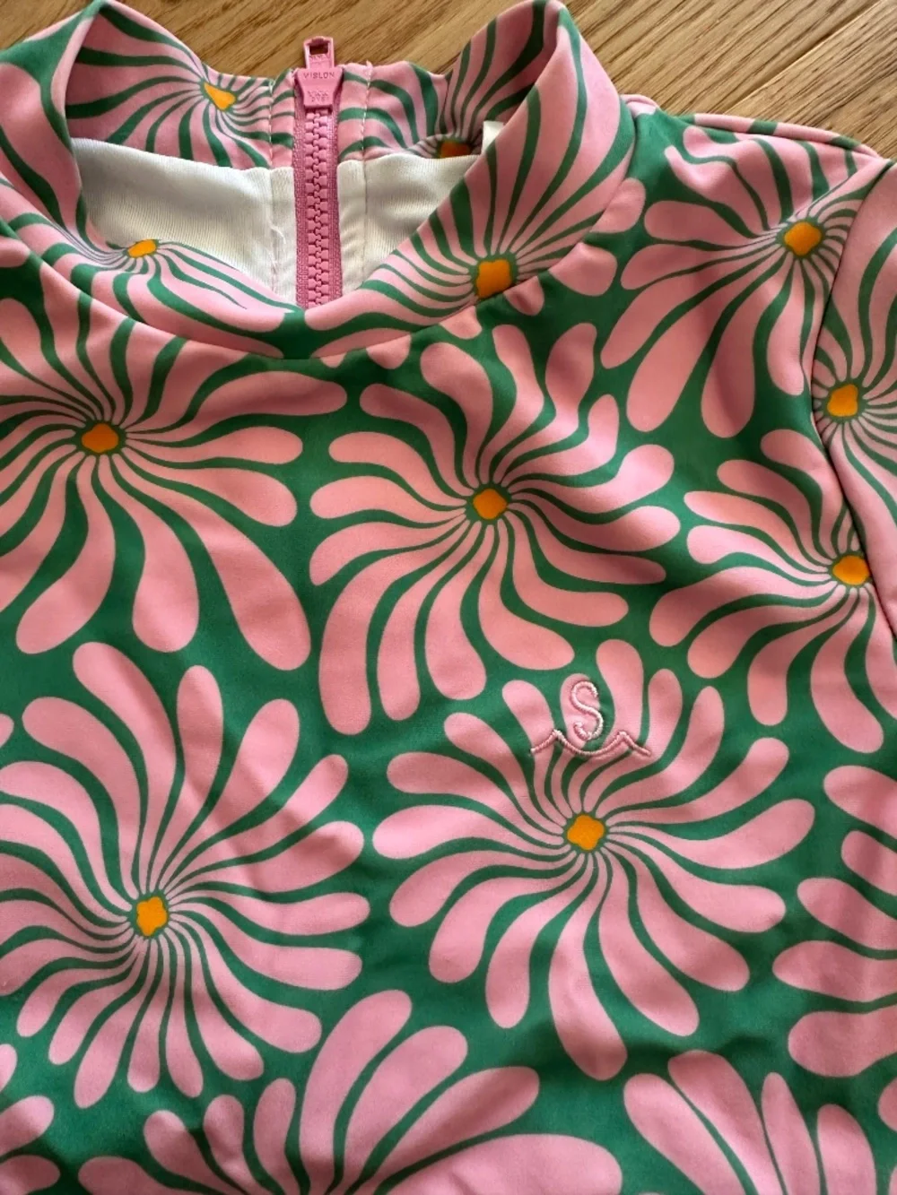 Seaesta Surf Wavy Floral Long Sleeve Swimsuit
